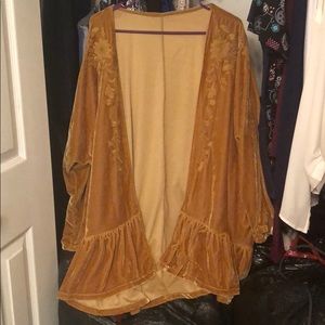 Velvet look cardigan